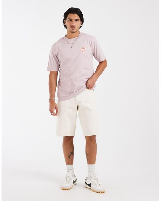Parlez Pink Short Sleeve Marion T-Shirt With Back Graphic for men