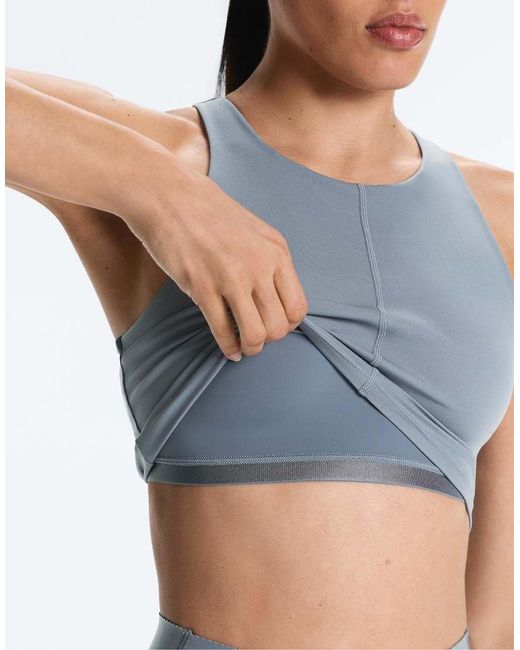 Oysho Blue Compressive Seam Tank Top