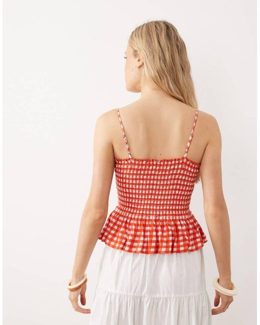 Free People White Sundance Shirred Strappy Top