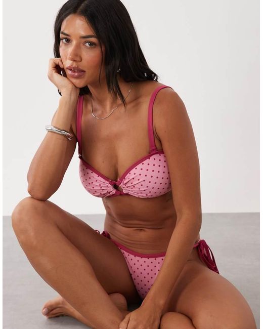 Peek & Beau Red Bandeau Bikini Top