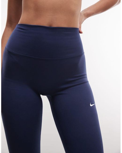 Nike Blue Nike One Training Dri-fit Seamless High Waisted leggings