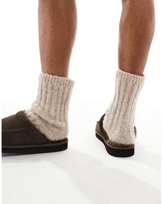 ASOS Brown Mule Slippers for men