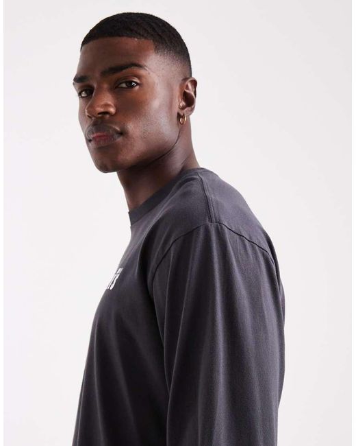 Levi's Black Off Beets Back Print Authentic Fit Long Sleeve T-Shirt for men
