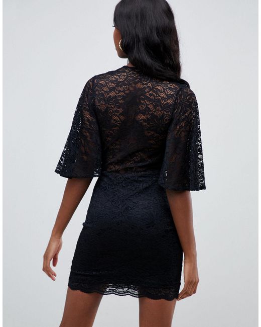 black cape mini dress