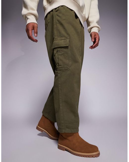 ASOS Green Pull On Worker Boots for men