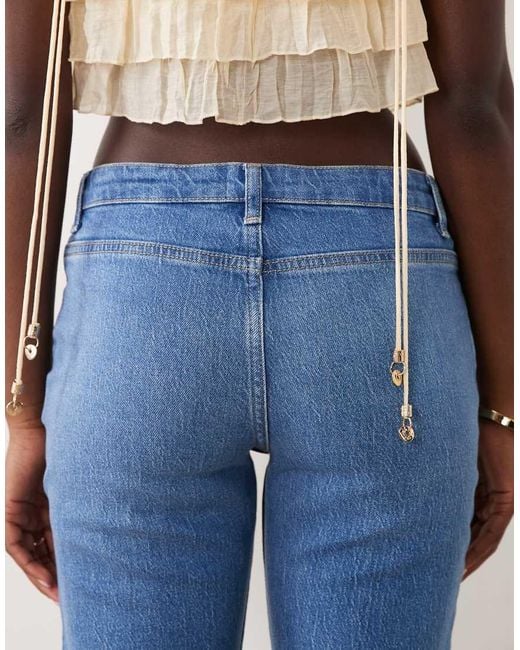 ASOS Blue Low Rise Jean Capris