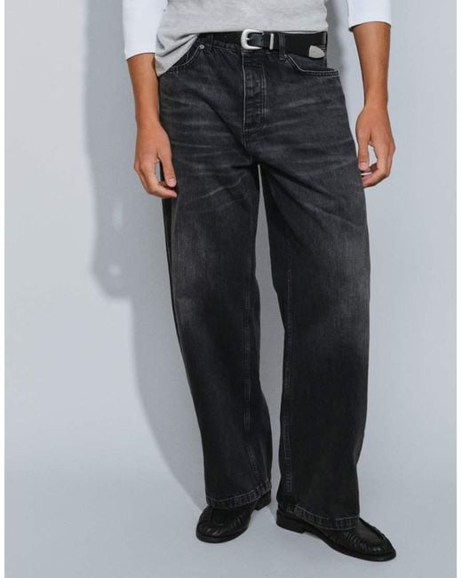 Topman Gray Rigid baggy Fit Jean for men