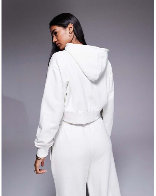 Good For Nothing White Spray Effect Relaxed Zip Through Hoodie