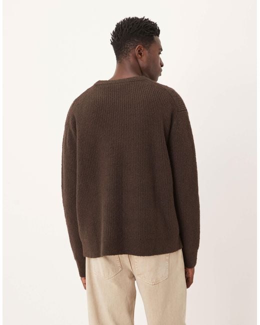 ARKET Brown Wide Rib Knitted Jumper for men