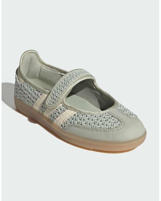 Adidas Originals Gray Samba Mary Jane Flats