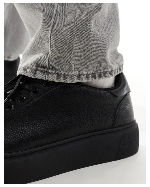 Sneakers stringate con suola spessa nere di ASOS in Black da Uomo
