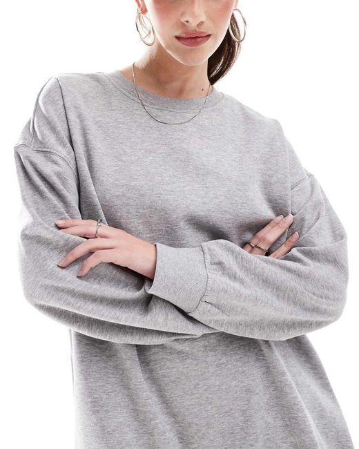 Monki Gray Oversized Sweatshirt