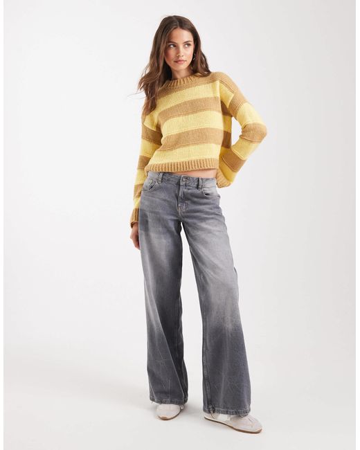 ASOS Blue – gestreifter strickpullover