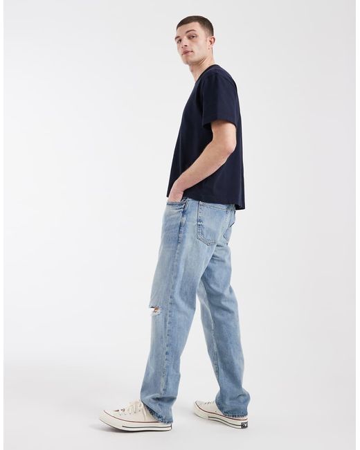 Gap Blue Relaxed Straight Leg Jeans for men