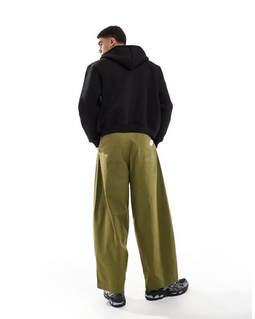 ASOS Oversized Baggy Broek Met Kniestukken in het Green voor heren