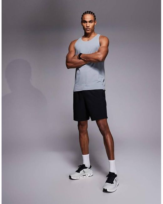 4505 Gray Icon Quick-dry Mesh Training Singlet With Racer Back for men