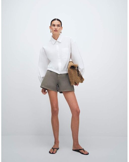 ARKET White Bubble Hem Shirt