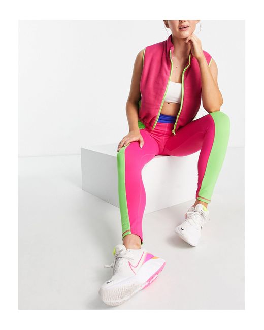 Daisy Street Active Neon Vest in Pink Lyst
