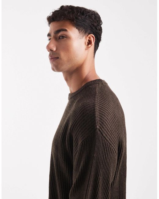 JJ Rebel – strukturierter oversize-pullover in Black für Herren