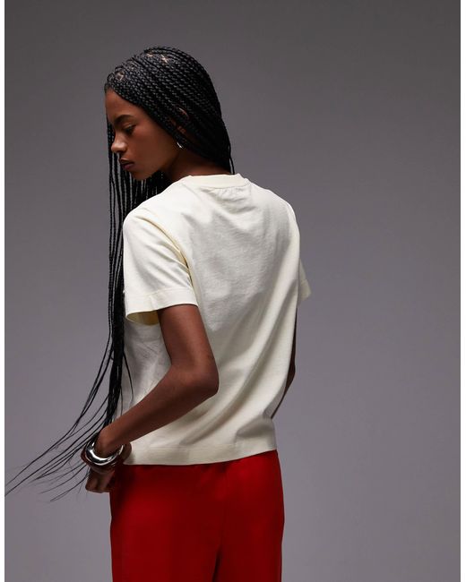 TOPSHOP Red Graphic Minessota Boxy Tee