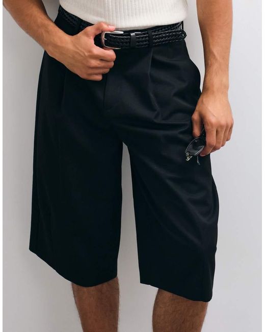 ASOS White Smart Barrel Longline Short for men
