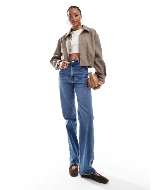 ASOS Blue Asos Design Tall Comfort Stretch Straight Leg Jeans