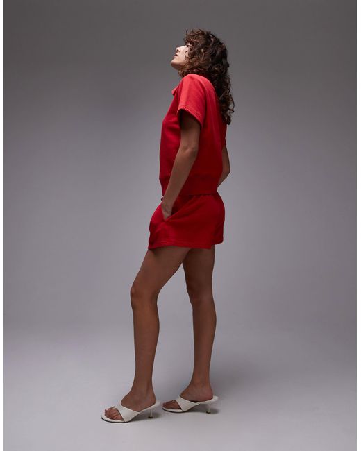 ARKET Red Pure Cotton Pull On Runner Shorts