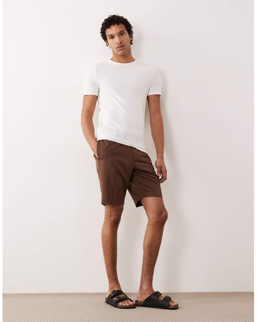 ASOS White Tailored Slim Shorts for men