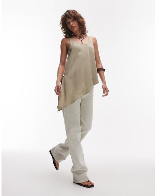 Mango Natural Aysmmetric Hem Top