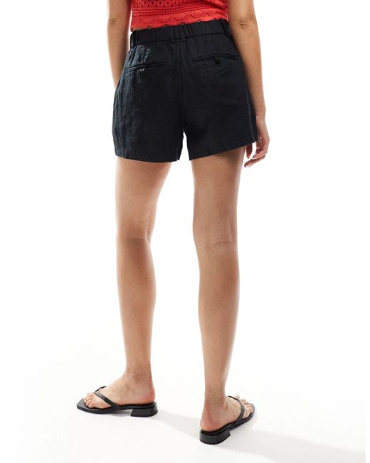 Abercrombie & Fitch Red Sloane Linen Shorts