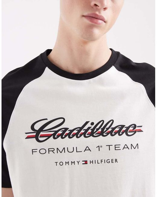 Tommy Hilfiger White X Cadillac F1 Ringer T-shirt for men