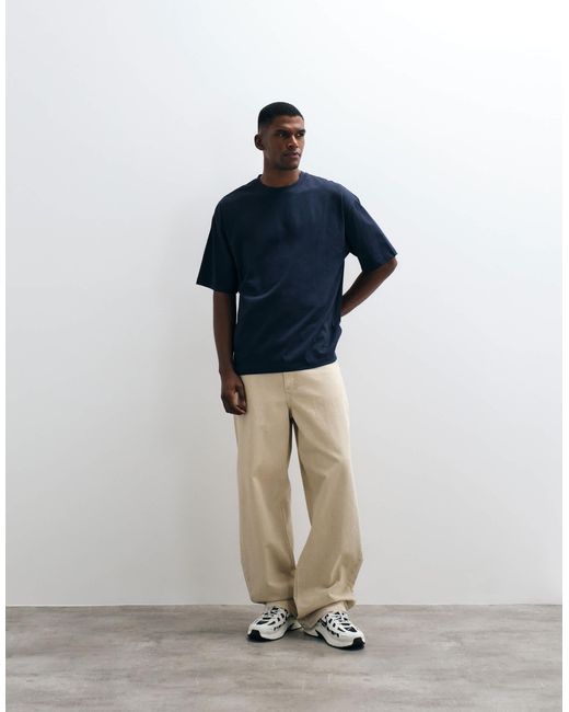 ASOS – basic-t-shirt in Blue für Herren