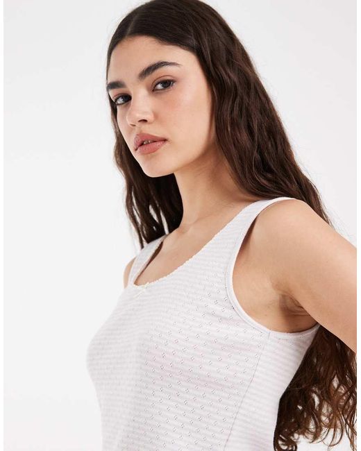Levi's White Sweetie Striped Tee With Bow