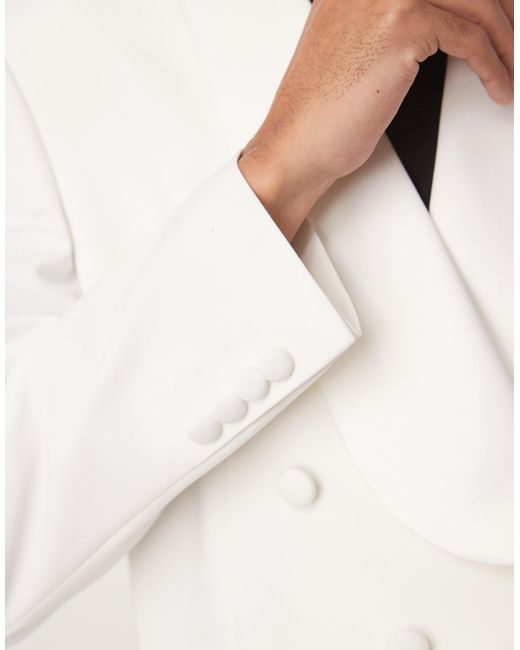 ASOS Natural Regular Tuxedo Suit Jacket for men