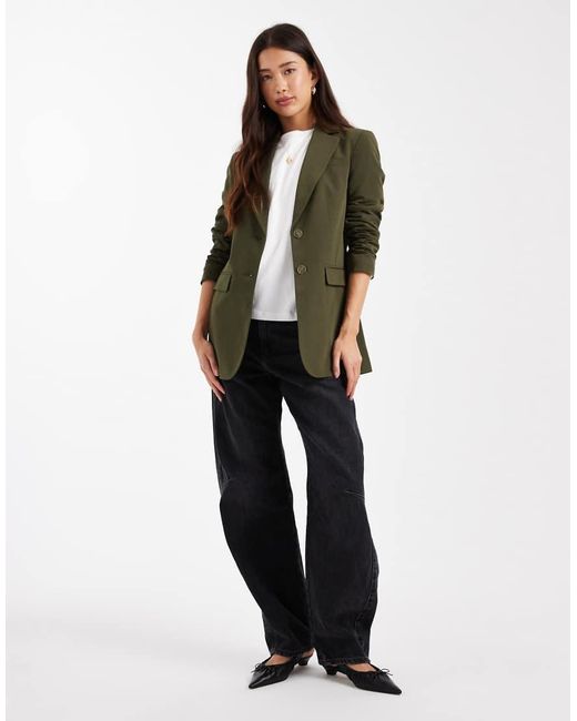 Miss Selfridge Green Cinched Blazer