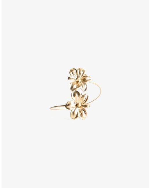 Bershka White Floral Bangle