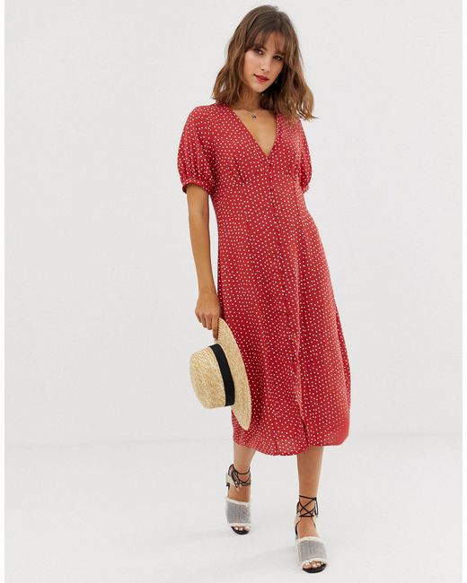 vero moda linen maxi dress with volume sleeve