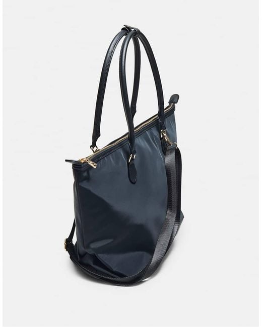 Stradivarius Blue Contrast Crossbody Shopper Bag