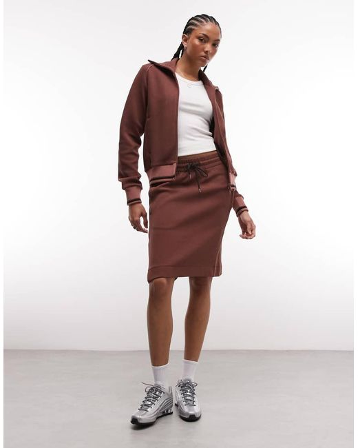 Rains Red 41040 Downtime Co-ord Knitted Logo Double Zip Track Top