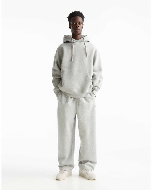 Pull&Bear – schwere jogginghose in Gray für Herren