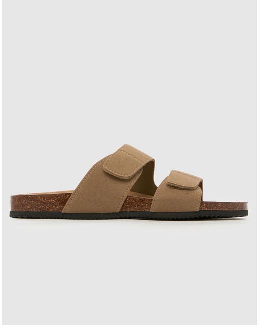 Schuh Brown Sabe Footbed Sandals for men