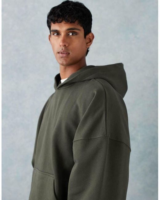 ASOS Gray Premium Heavyweight Extreme Oversized Hoodie for men