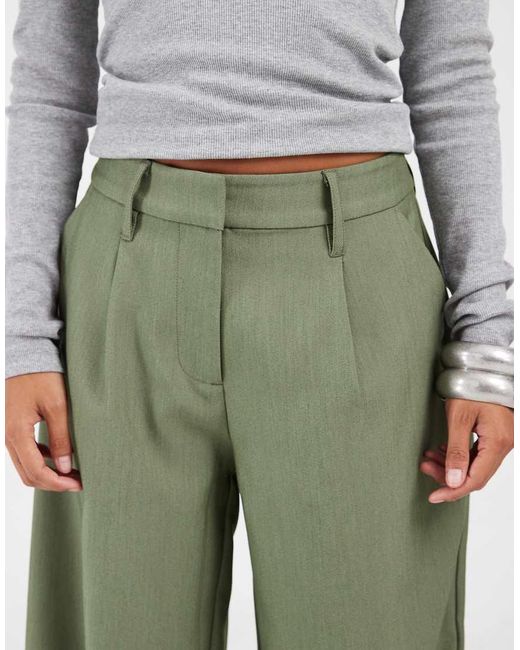 ASOS Green Petite Tailored Arch Barrel Trousers