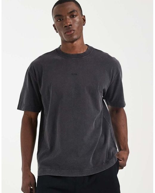 Hollister Blue Heavyweight Elevated Chest Logo T-Shirt for men
