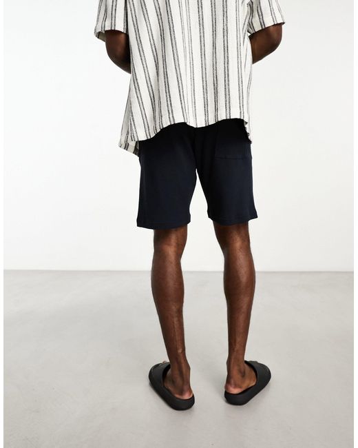 Only & Sons Blue Waffle Jersey Shorts for men