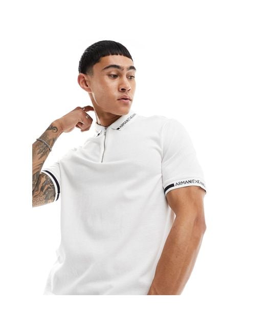 Armani exchange outlet white polo