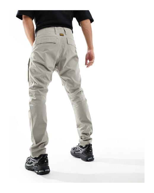G-Star RAW Black 3d Tapered Cargo Trousers for men