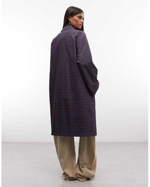 Collusion Purple Longline Trench Coat