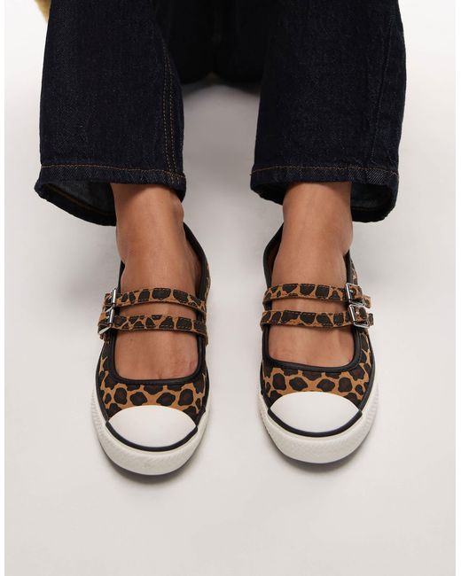 Chuck taylor all star dainty - chaussures babies à imprimé léopard Converse en coloris Black