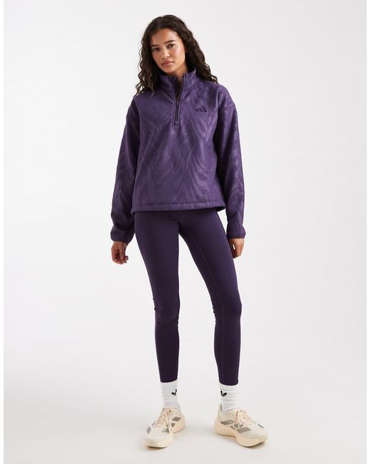 Adidas Originals Purple Adidas Training Polar Fleece Pullover